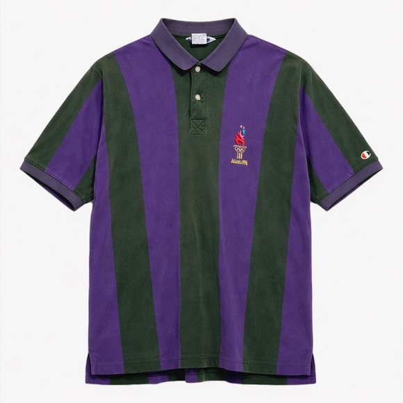 Vintage Other - Vintage 90s Champion 1996 Centennial Olympics Color Block Polo Mens Size XXL